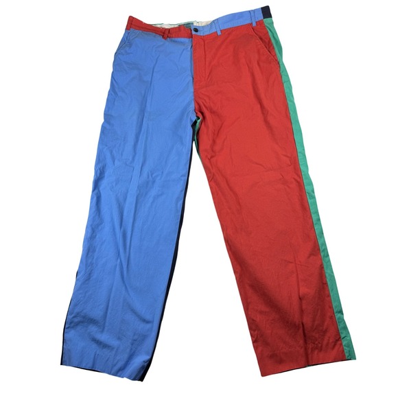 Castaway Clothing Multicolor Block Pants 38 / UF Novelty Colorful Preppy - Picture 1 of 7